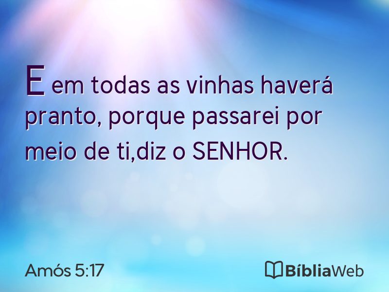 Amós 5:17 em imagem para compartilhar