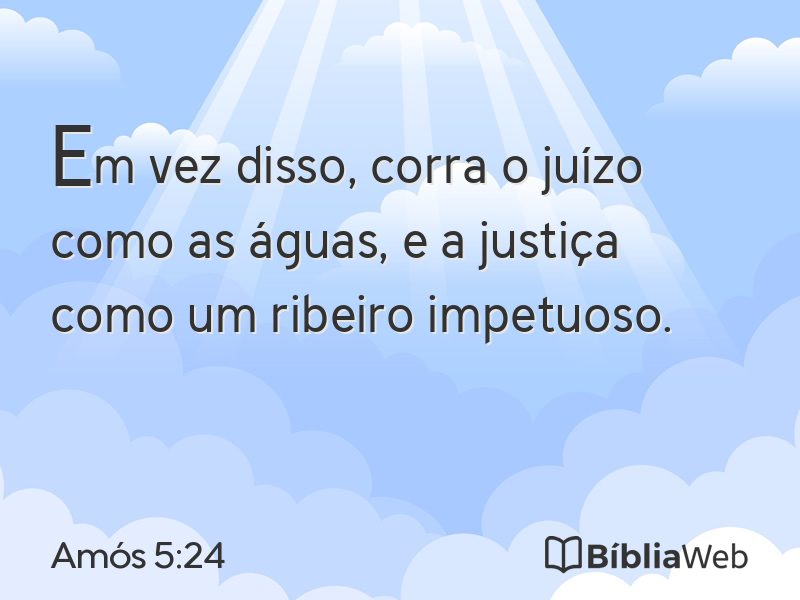 Amós 5:24 em imagem para compartilhar
