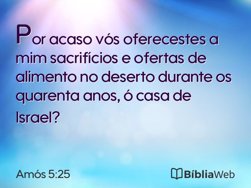 Amós 5:25 em imagem para compartilhar