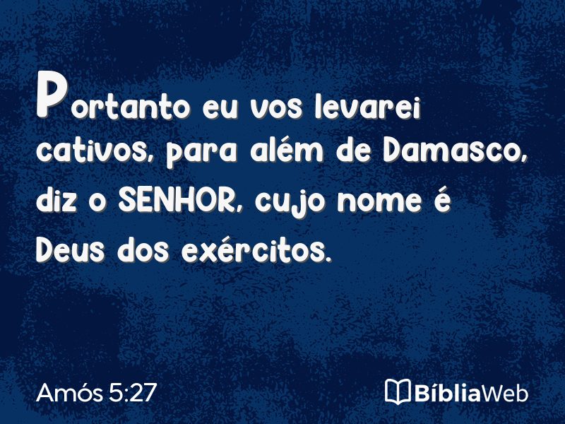 Amós 5:27 em imagem para compartilhar