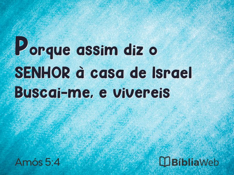 Amós 5:4 em imagem para compartilhar