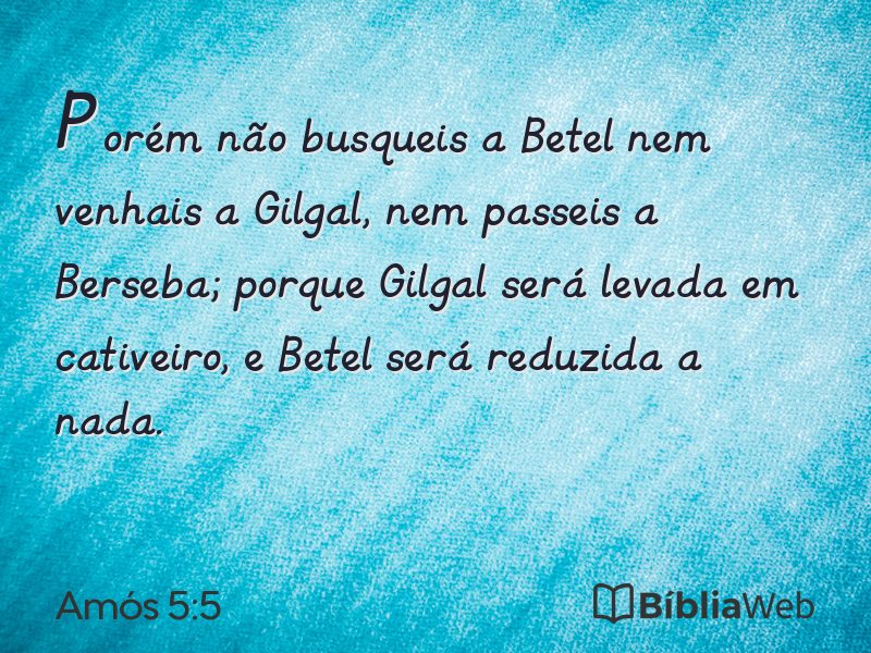 Amós 5:5 em imagem para compartilhar