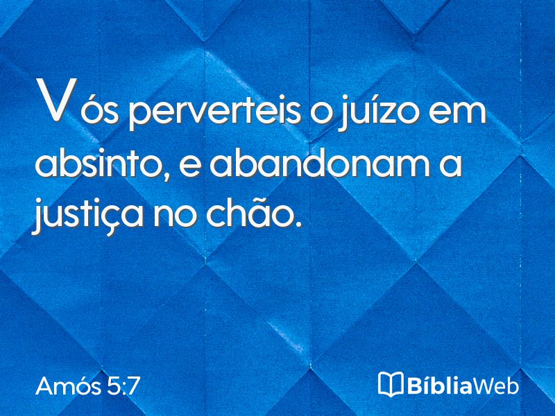 Amós 5:7 em imagem para compartilhar