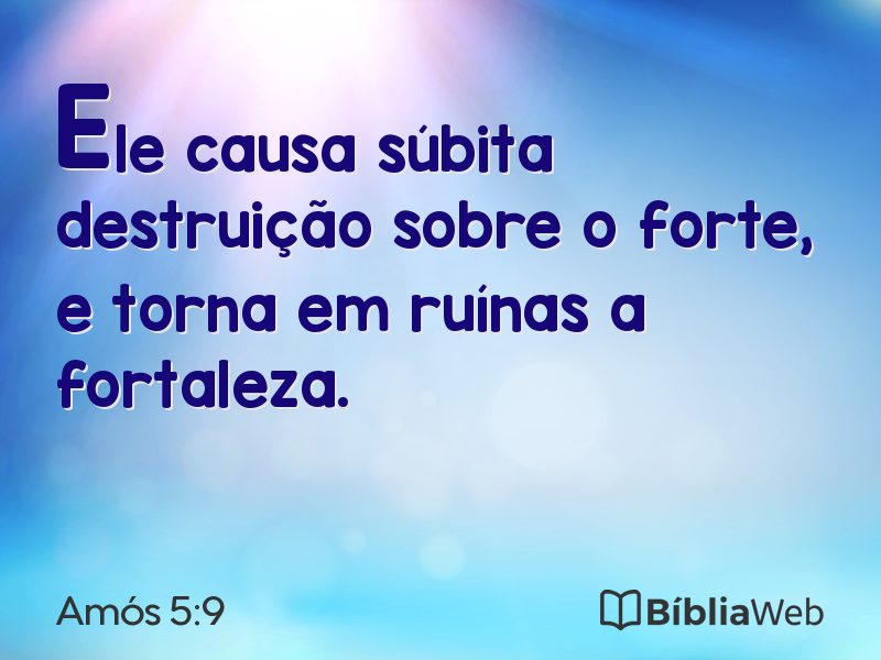 Amós 5:9 em imagem para compartilhar