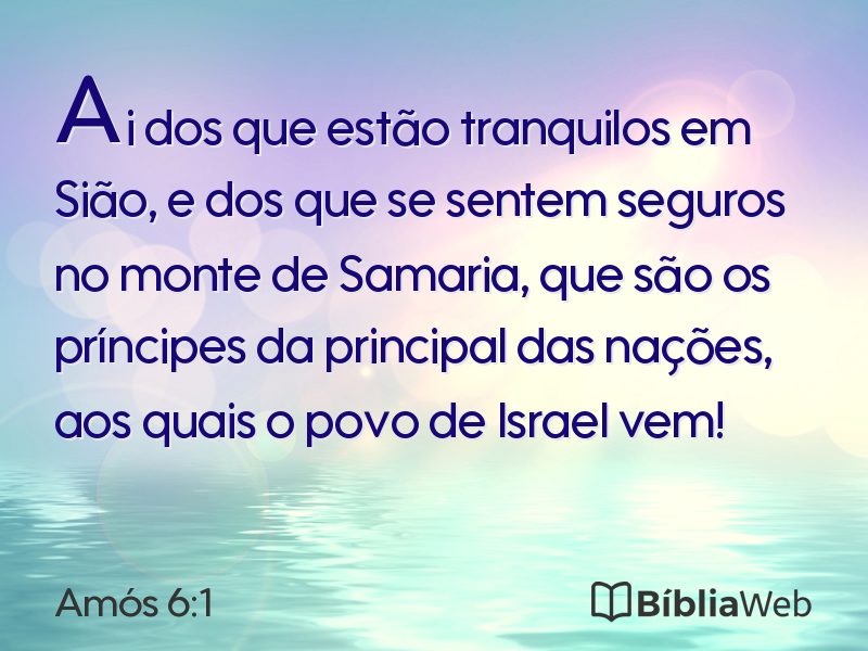Amós 6:1 em imagem para compartilhar