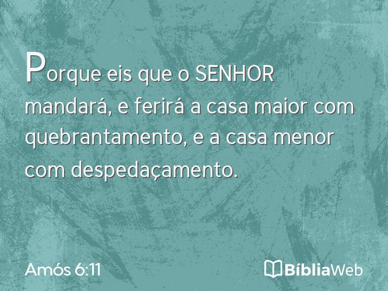 Amós 6:11 em imagem para compartilhar