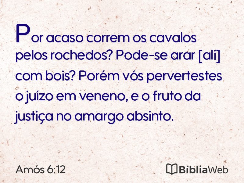 Amós 6:12 em imagem para compartilhar