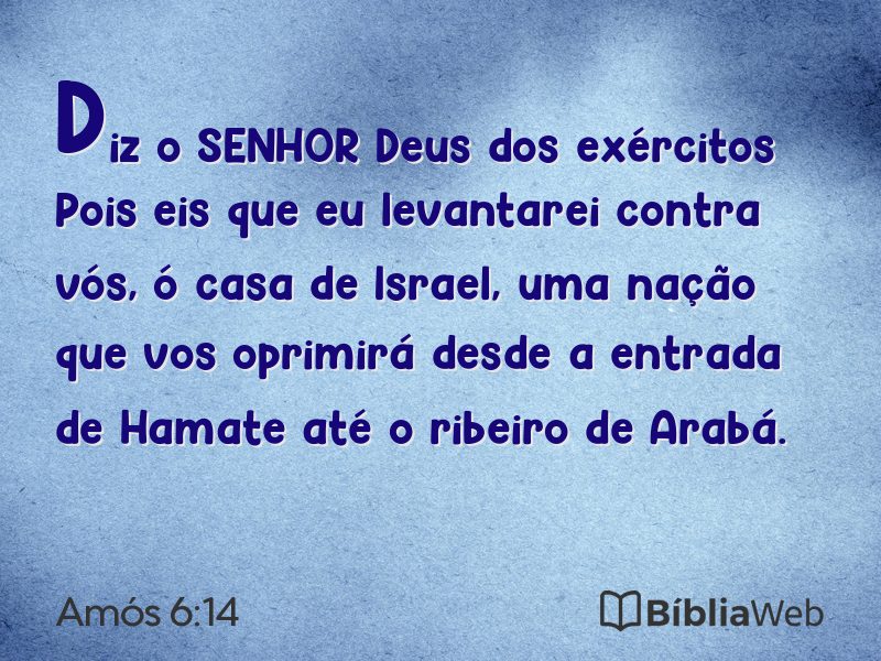 Amós 6:14 em imagem para compartilhar
