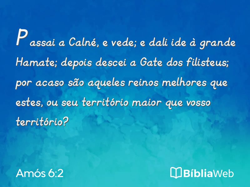 Amós 6:2 em imagem para compartilhar