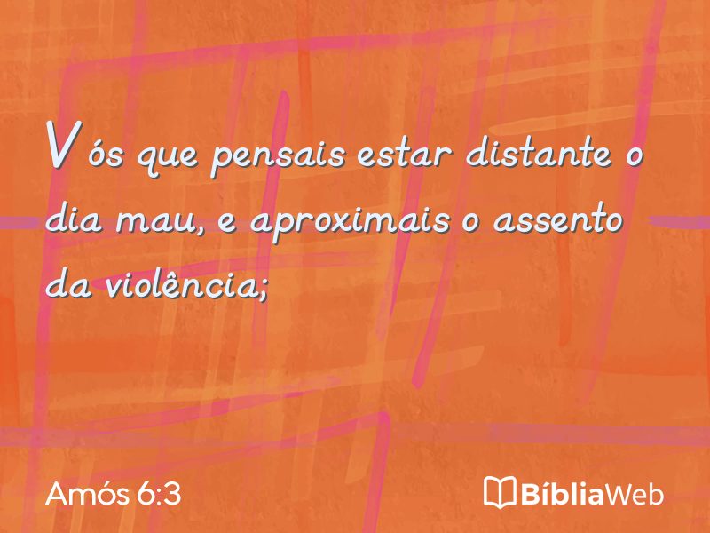 Amós 6:3 em imagem para compartilhar