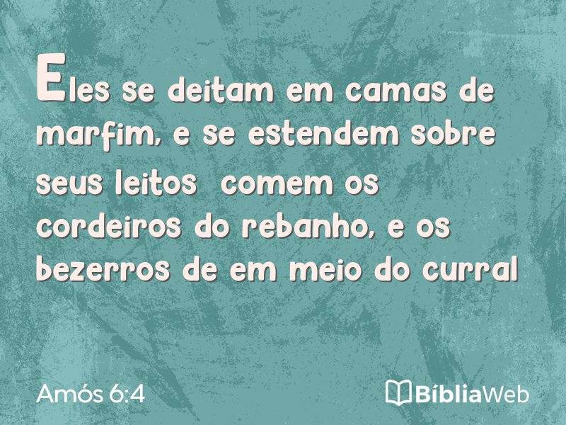 Amós 6:4 em imagem para compartilhar