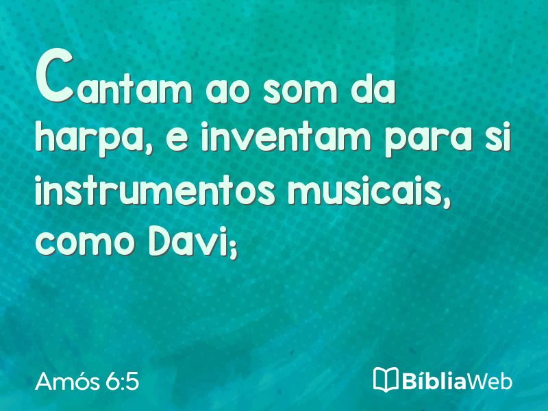 Amós 6:5 em imagem para compartilhar