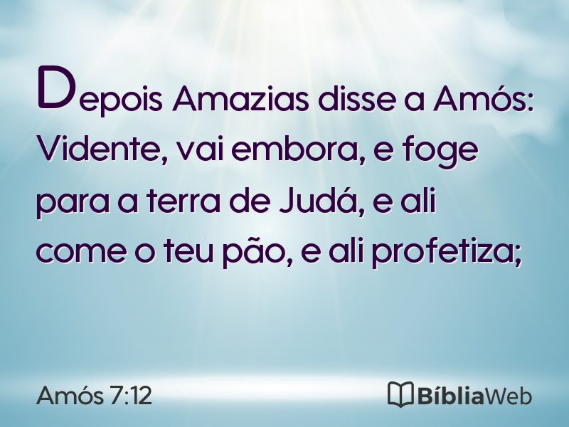 Amós 7:12 em imagem para compartilhar