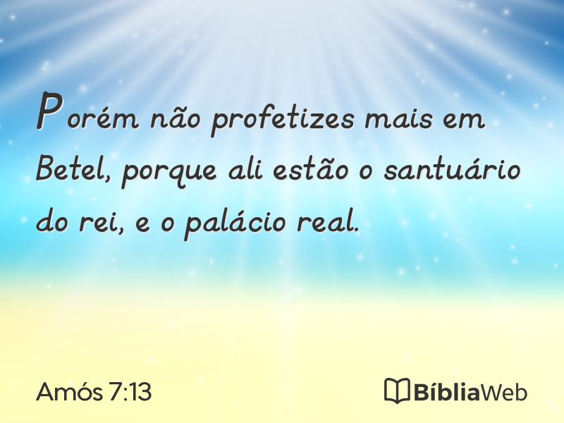 Amós 7:13 em imagem para compartilhar