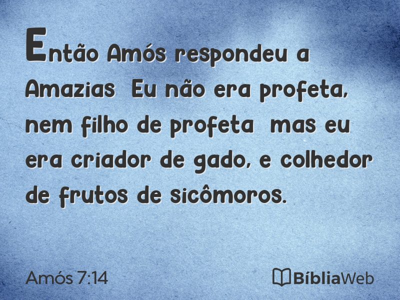 Amós 7:14 em imagem para compartilhar