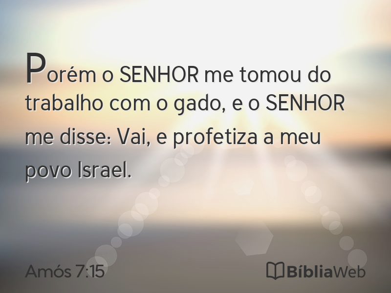 Amós 7:15 em imagem para compartilhar