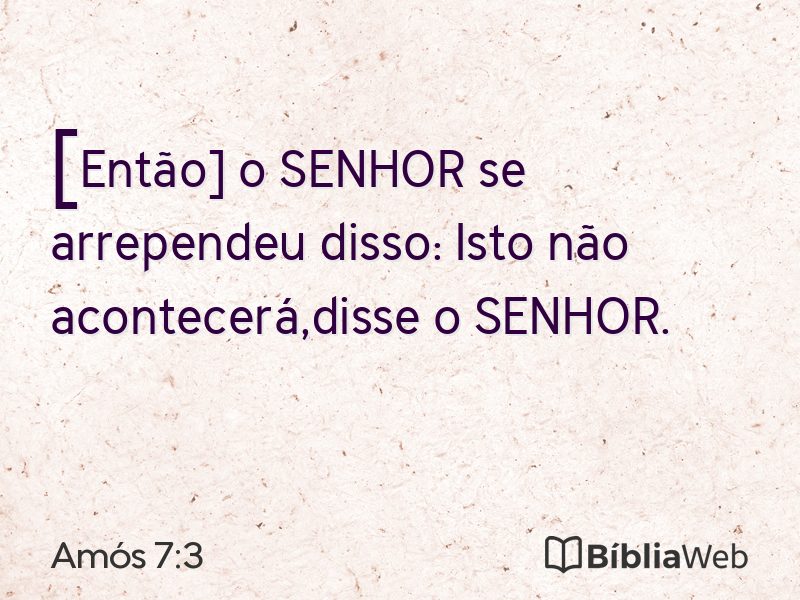 Amós 7:3 em imagem para compartilhar
