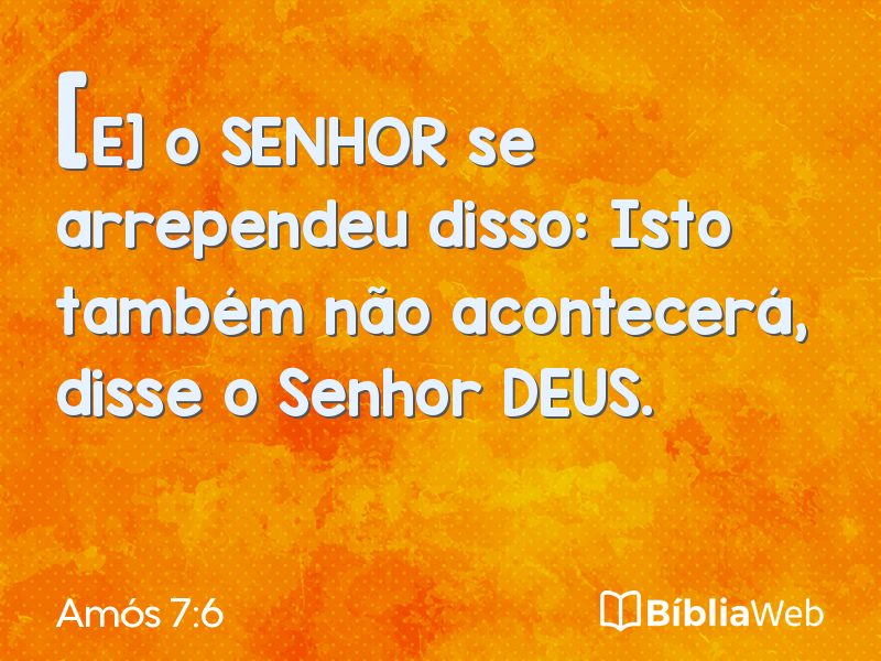 Amós 7:6 em imagem para compartilhar