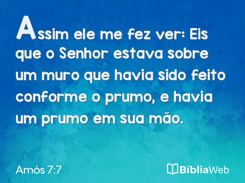 Amós 7:7 em imagem para compartilhar
