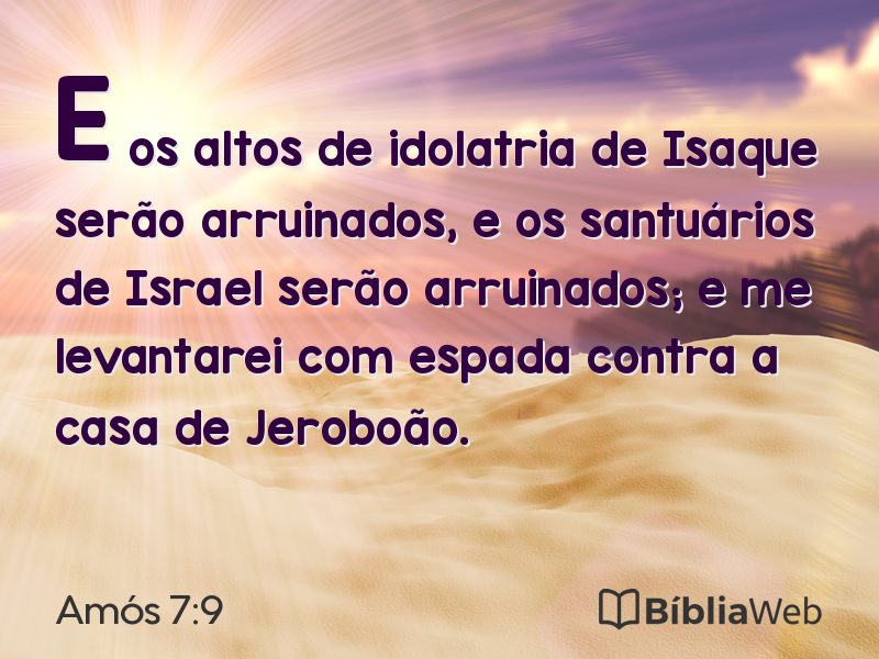 Amós 7:9 em imagem para compartilhar