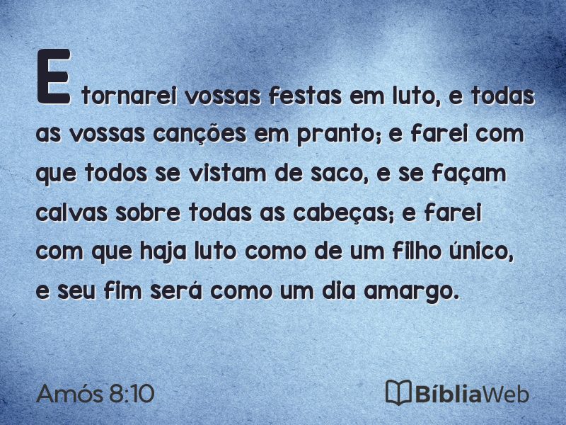 Amós 8:10 em imagem para compartilhar