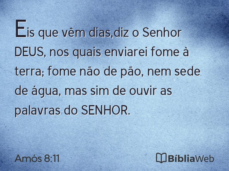 Amós 8:11 em imagem para compartilhar
