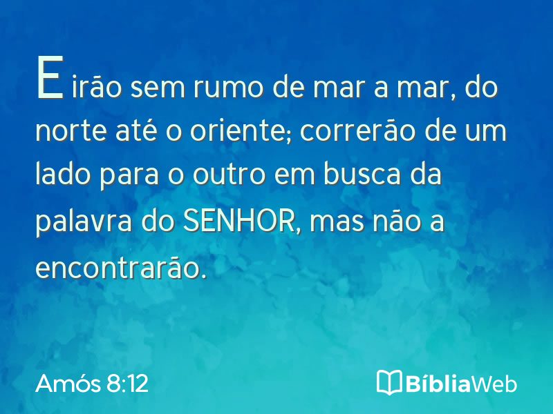 Amós 8:12 em imagem para compartilhar