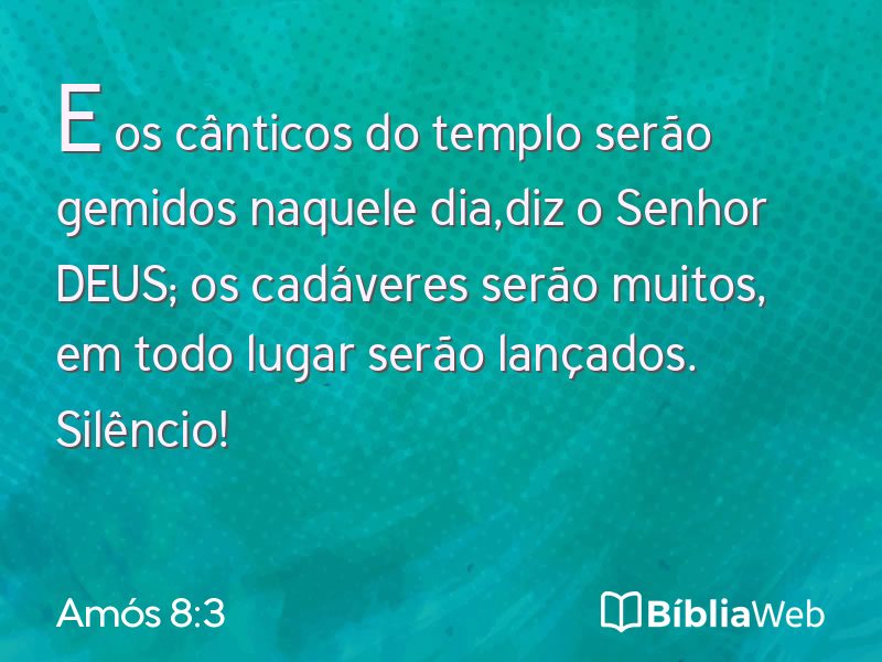 Amós 8:3 em imagem para compartilhar