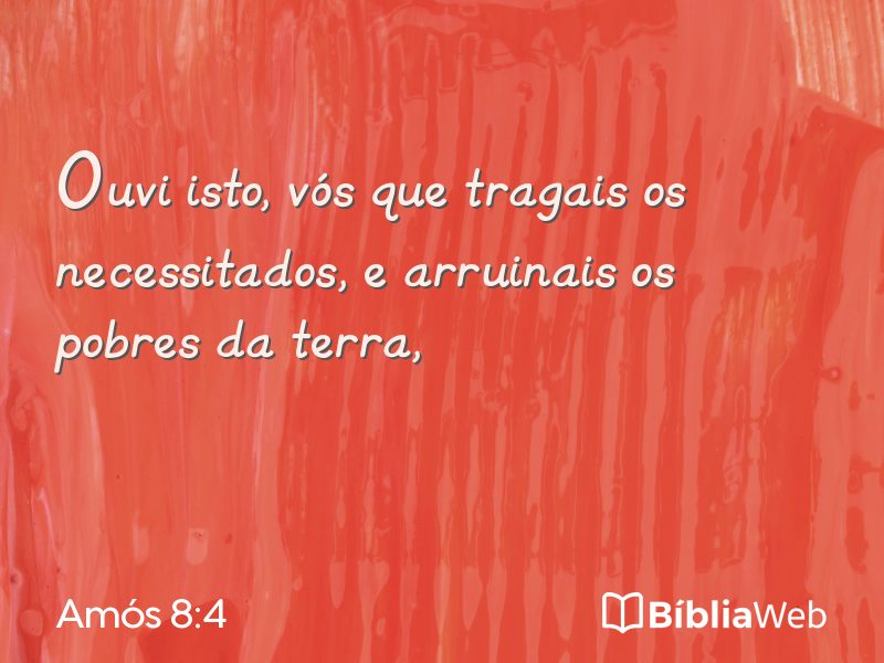 Amós 8:4 em imagem para compartilhar