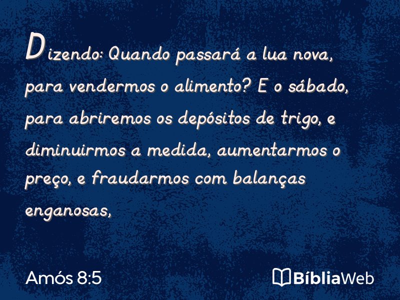 Amós 8:5 em imagem para compartilhar