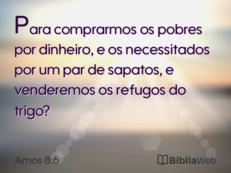Amós 8:6 em imagem para compartilhar