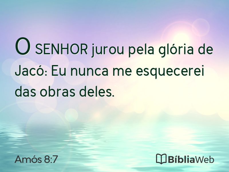 Amós 8:7 em imagem para compartilhar