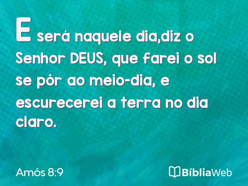 Amós 8:9 em imagem para compartilhar