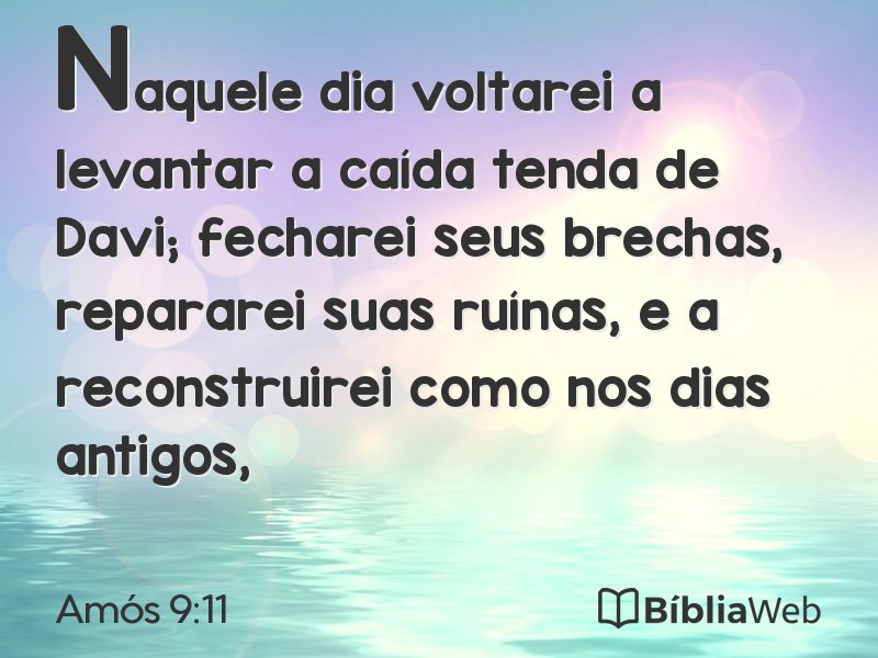 Amós 9:11 em imagem para compartilhar