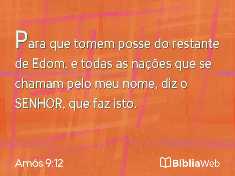 Amós 9:12 em imagem para compartilhar