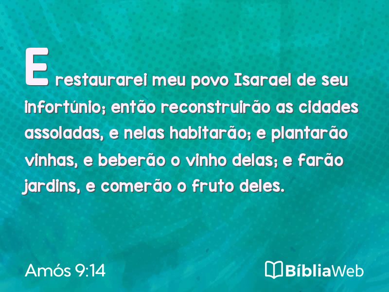 Amós 9:14 em imagem para compartilhar