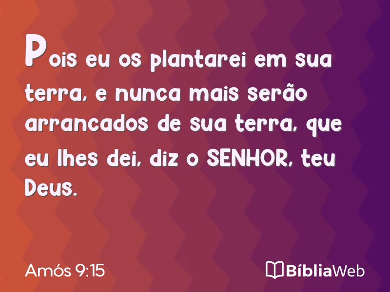 Amós 9:15 em imagem para compartilhar