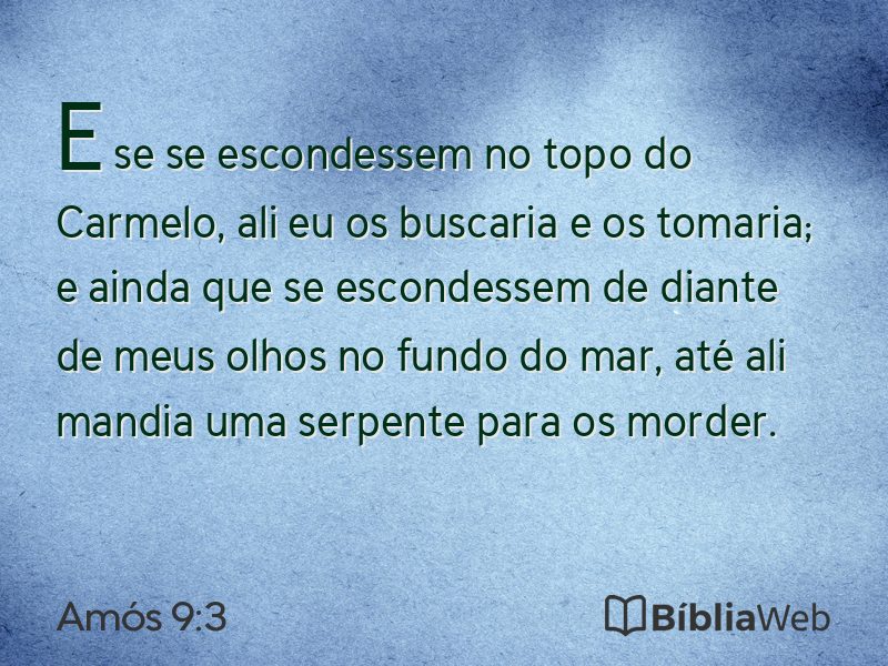 Amós 9:3 em imagem para compartilhar