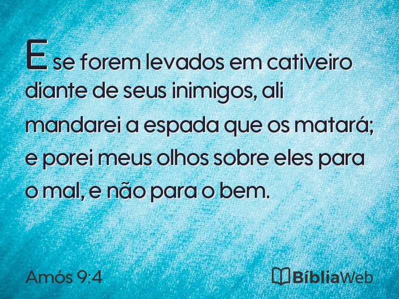 Amós 9:4 em imagem para compartilhar