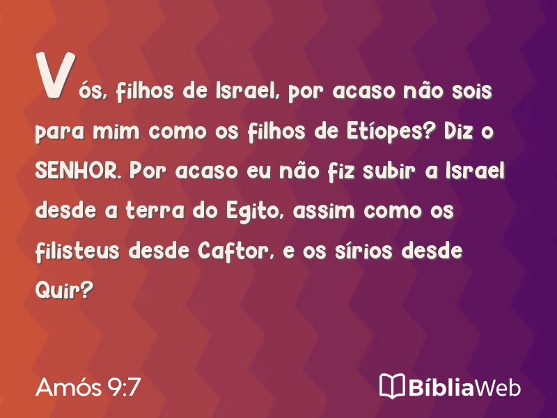 Amós 9:7 em imagem para compartilhar