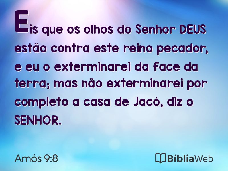 Amós 9:8 em imagem para compartilhar