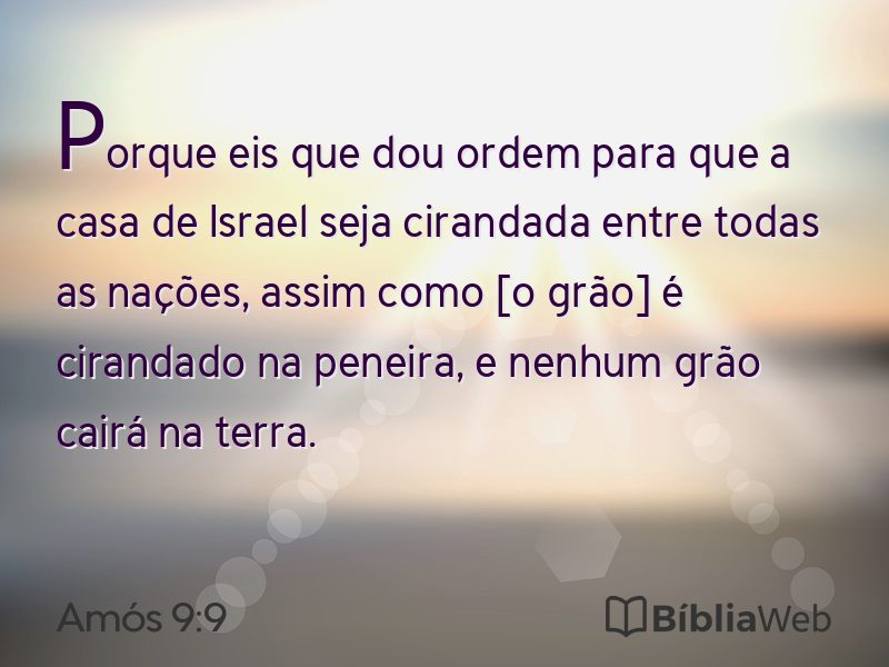Amós 9:9 em imagem para compartilhar