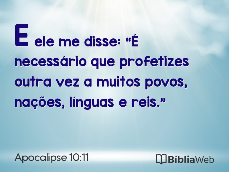 Apocalipse 10:11 em imagem para compartilhar