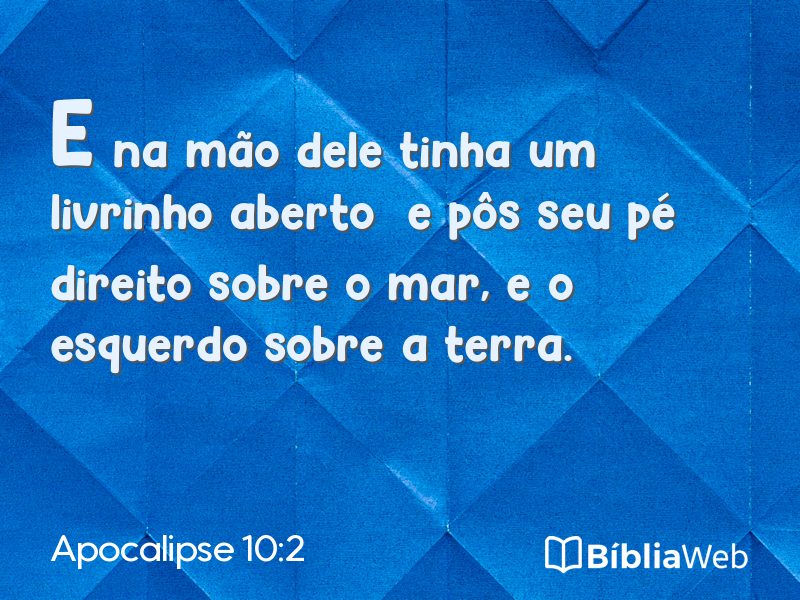 Apocalipse 10:2 em imagem para compartilhar