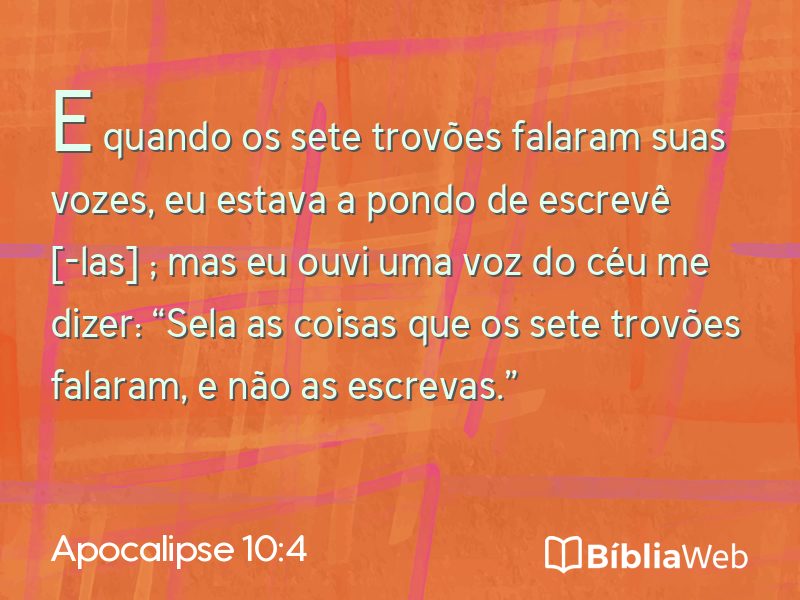 Apocalipse 10:4 em imagem para compartilhar