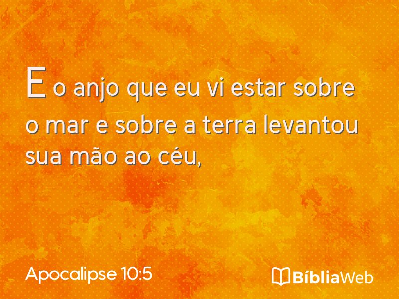 Apocalipse 10:5 em imagem para compartilhar