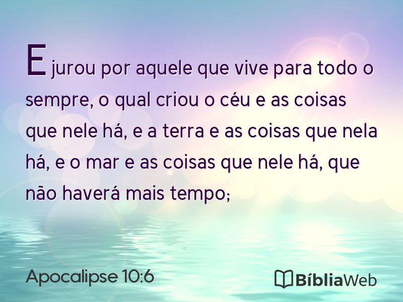 Apocalipse 10:6 em imagem para compartilhar