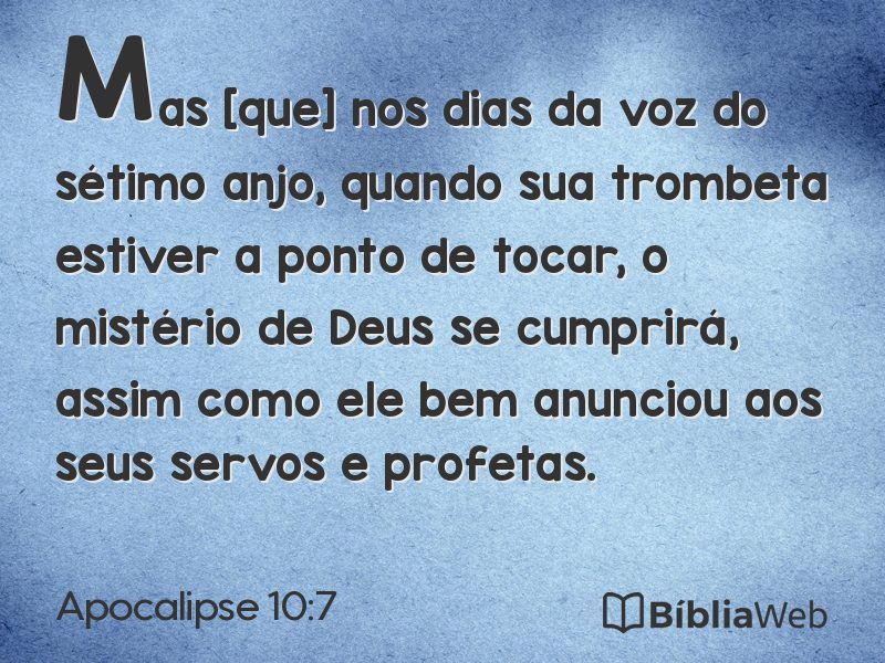 Apocalipse 10:7 em imagem para compartilhar