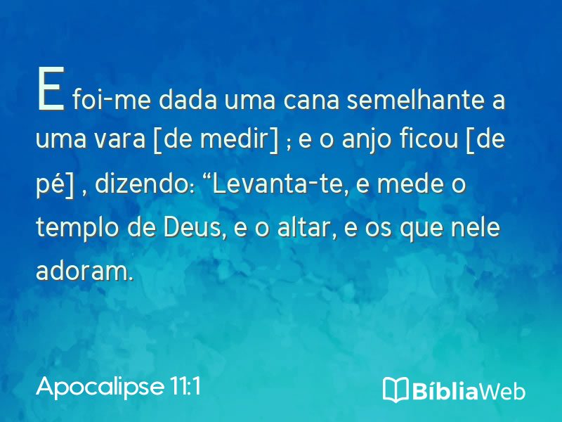 Apocalipse 11:1 em imagem para compartilhar