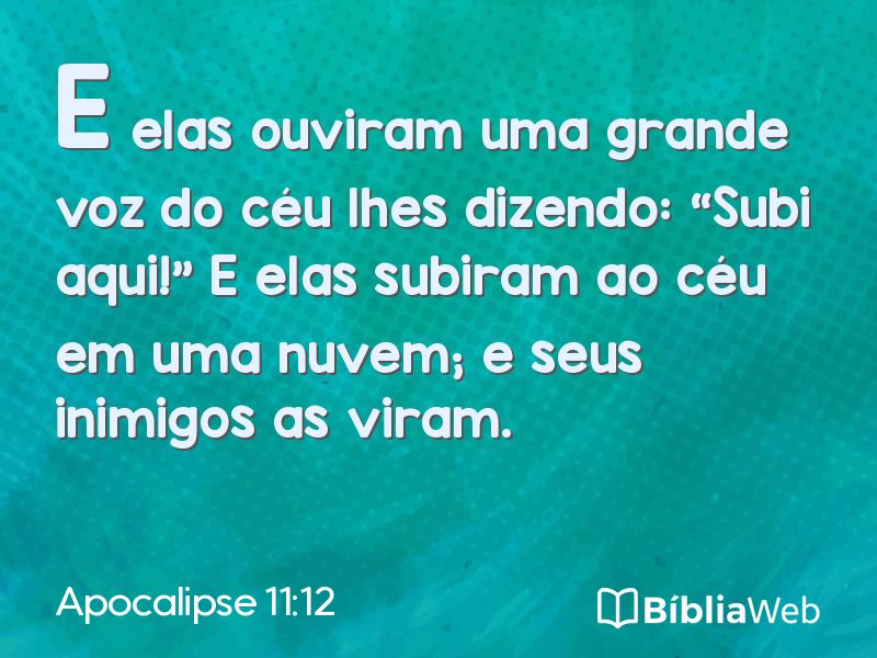 Apocalipse 11:12 em imagem para compartilhar
